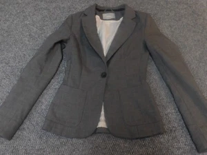 H&M Womens Blazer 2 Gray one button - Picture 1 of 10