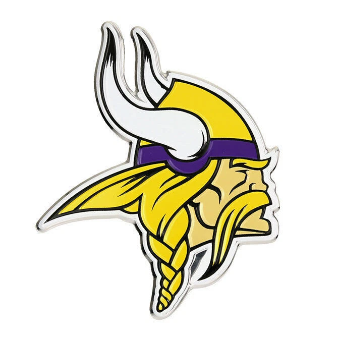 Calcomanía adhesiva con emblema automático troquelado color de los Minnesota Vikings NFL Foto 1 de 1
