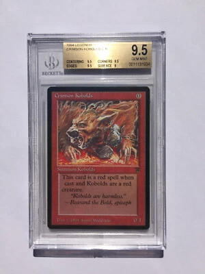 BGS 9.5 | Crimson Kobolds | MtG Legends | Gem Mint (PSA CGC 10) - Image 1 of 2