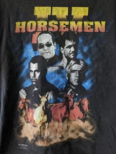Vtg 90s WCW Four Horsemen T Shirt 1998 Ric Flair Youth L Mens S Chris Benoit - Imagen 1 de 7