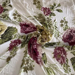 Tessuto chiffon trasparente stampa floreale multicolore - 4 iarde - Foto 1 di 2