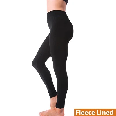 Women's Winter Warm Fleece Lined Legging Thick Full Length Slim Thermal Pants - Image 1 of 4
