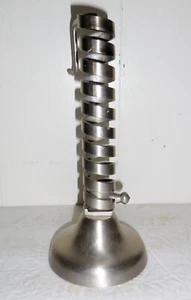 VINTAGE RARO FRANCESE PELTRO CANDELA BASTONE PORTACANDELE BELLISSIMO DESIGN NR - Foto 1 di 4