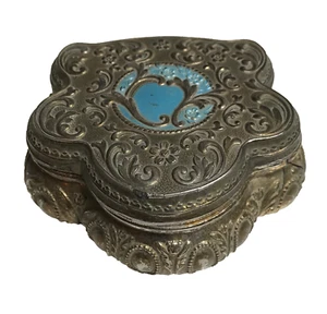 Vintage Metal Ornate Jewelery Box - Picture 1 of 9