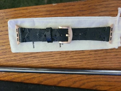 Pulseira de relógio de couro feita à mão Apple Watch 40 mm com ouro rosa  - Imagem 1 de 3