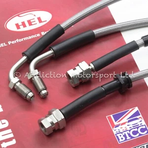 VW GOLF MK6 FRONT HEL PERFORMANCE BRAIDED BRAKE LINES TO PORSCHE BREMBO CALIPERS - Picture 1 of 2