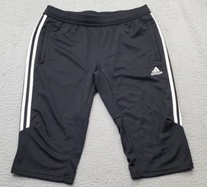 adidas Climacool Athletic Shorts Youth Large Black Activewear Elastic Waist Logo - Picture 1 of 9