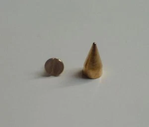 1 Rivet for Screwing Cone Shape approx. 8mm Gold approx. 14mm High - Picture 1 of 1