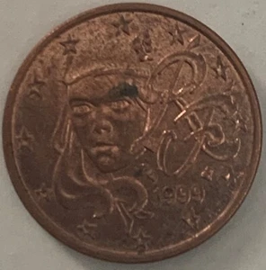 France 1999 5 Euro Cent Coin, Marianne, First Year of Circulation - Picture 1 of 4