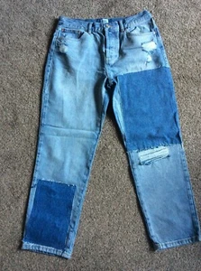 Urban Outfitters BDG Patchwork Dad Jeans - Blau - W34 L32 - Bild 1 von 7