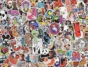 5 Random Stickers Fun Meme Art Pack Scrapbooking Journal Skin Lot Decals - Picture 1 of 1