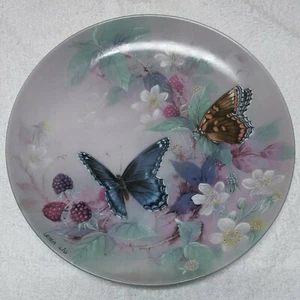 Red Spotted Purple by Lena Liu Collectors Plate W.L. George Fine China - Picture 1 of 4