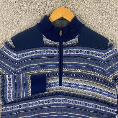 Vineyard Vines Shep Fair Isle 1/4 Zip Sweater Mens Medium M Merino Wool Pullover - Image 1 of 4