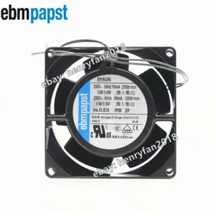 Ventola assiale Ebmpapst 8550N 230VAC 11/12W 70/60mA 80*80*38mm ventola di raffreddamento interamente in metallo - Foto 1 di 5