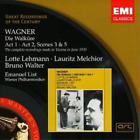 Richard Wagner Die Walkure Act 1 - Act 2, Scenes 3 And 5 (Lehmann) (Cd) Album