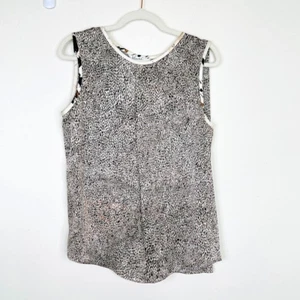 Max Mara Italy Womens 100% Silk Tank Top Blouse Size 10 Abstract Lightweight - Picture 1 of 9