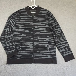 Bomber uomo Alfani stampa astratta grigio nero XXL - Foto 1 di 15