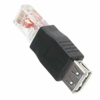 USB to RJ45 Adapter USB2.0 Female to Ethernet RJ45 Male Plug Adapter Connector - image 1 of 3