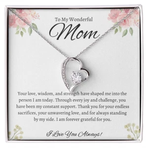 To My Wonderful Mom~ Forever Love Necklace, A Gift from the Heart - Picture 1 of 3