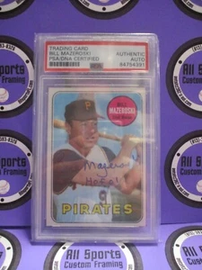 Bill Mazeroski Autographed Signed 1969 Topps Card #335 HOF 01 PSA Slab #84754391 - Picture 1 of 9