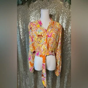 Rachel Zoe Colorful Paisley Women's Top. NWT . Size Small - Bild 1 von 9