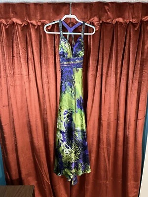 Ignite Evenings By Carol Lin Evening Gown Formal Prom Dress Size 2 Purple Green - Image 1 of 4
