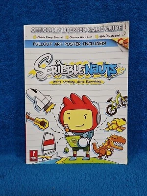 2009 Nintendo DS ScribbleNauts Strategy Game Guide w/ Poster Prima Games - Image 1 of 2