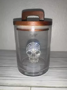 "Cráneo Esqueleto Halloween Tarro Gótico Bote Tapa Decoración 6""" - Imagen 1 de 5