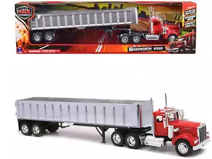 Kenworth W900 Frameless Dump Truck Red and Chrome "Long Haul Trucker" Series 1/3 - Picture 1 of 1