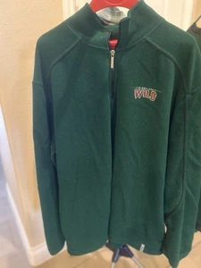 Herren Vintage Reebok Minnesota Wild Full Zip Fleecejacke Grün XL - Bild 1 von 5