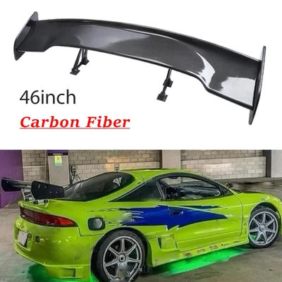 47" Fiber Rear Trunk Spoiler Wing Adjustable GT-Style For Mitsubishi Eclipse C Foto 1 de 4