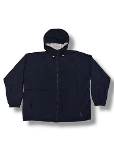 MEMBERS ONLY Packable Black Hooded Windbreaker Raincoat VINTAGE - Picture 1 of 13