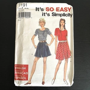 Simplicity Sewing Pattern 7191 Shorts Knit Top Shirt Vintage 1996 - Picture 1 of 5