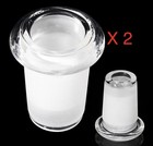 18mm Male to 14mm Female Glass Adapter 2 pc Compact Reducing Joint  (x2)