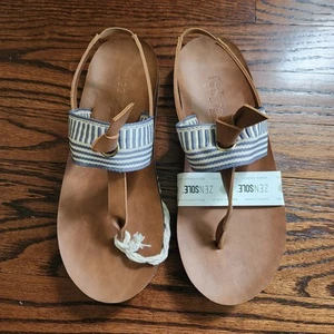 NEU Feelgoodz Zensole Islands vegane handgewebte gepolsterte Textil-Sandalen Größe 8 - Bild 1 von 9