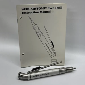 Hall Surgairtome Two Pneumatic Surgical Handpiece Drill 5058-01 Zimmer W/ Manual - Picture 1 of 15