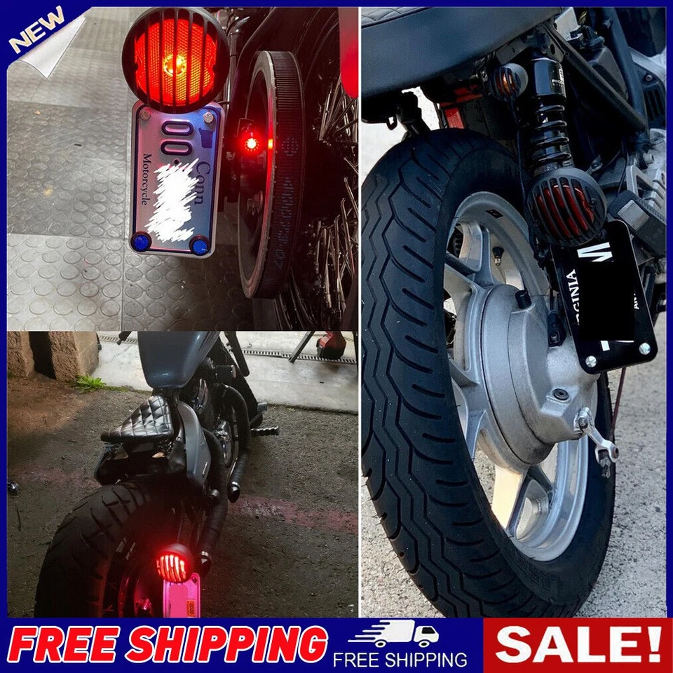 1” Motorcycle LED Tail Brake Light License Plate Bracket For Honda Honda Bobber - Image 1 of 4