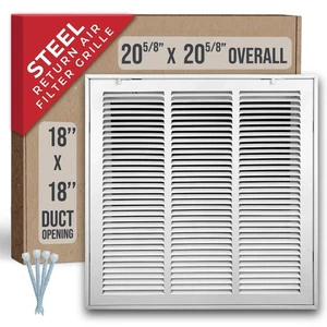 Fits 18x18 Return Air Grill Return Air Vent Cover for Sidewall and Ceiling (668) - Picture 1 of 11