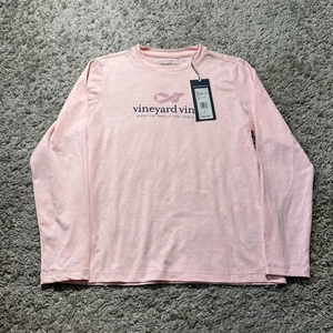 NWT Girls Vineyard Vines Pink Long Sleeve Performance Shirt Swim Stretch - Picture 1 of 6