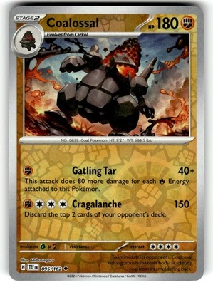 Pokemon SV05: Temporal Forces Card 095/162 Coalossal  Reverse Foil - Image 1 of 4