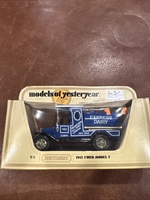 MATCHBOX MODELS OF YESTERYEAR, 1912 FORD MODEL T Y-3 Express Dairy. - Image 1 of 4