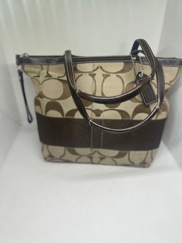 Borsa a righe firmata COACH n. F13548