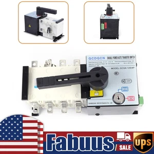 Interruttore Trasferimento Automatico 100AMP Doppia Potenza Cambio Isolamento Generatore USA - Foto 1 di 9