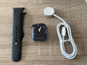Apple Watch Series 7 45mm Blue GPS + Cellular - Picture 1 of 10