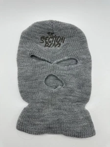 Vintage The Section Jungen Sturmhaube Maske-grau Strick UK Drill Grime Rap Sammlerstück - Bild 1 von 3