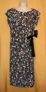 Just Taylor Damen schwarz weiß Stretch Kirche Karriere Kleid Krawatte Top 10 $ 128 - Bild 1 von 4
