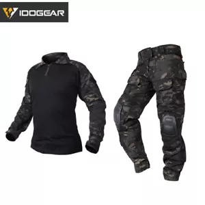 IDOGEAR G3 Combat Uniform Shirt & Pants BDU Set w/ Knee pads Clothing Paintball - Picture 1 of 14