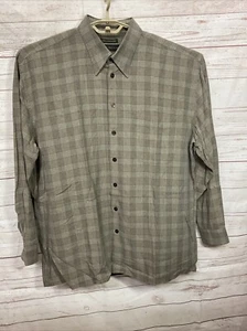 Jack Victor Hemd Baumwolle grün grau Button Down Herren Gr. XL Fronttasche - Bild 1 von 7