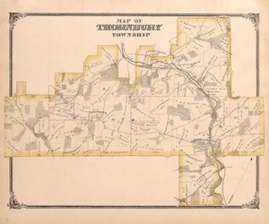 1875 Map of Thornbury Township Delaware County Pennsylvania - Picture 1 of 3