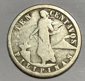 Philippines 1912 _ 10 Centavos -  .750 Silver _ 217611 - Picture 1 of 4